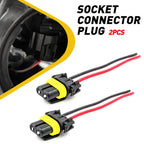 2X Harness Bulb Socket Connector Plug for Fog Light Headlight Bulbs