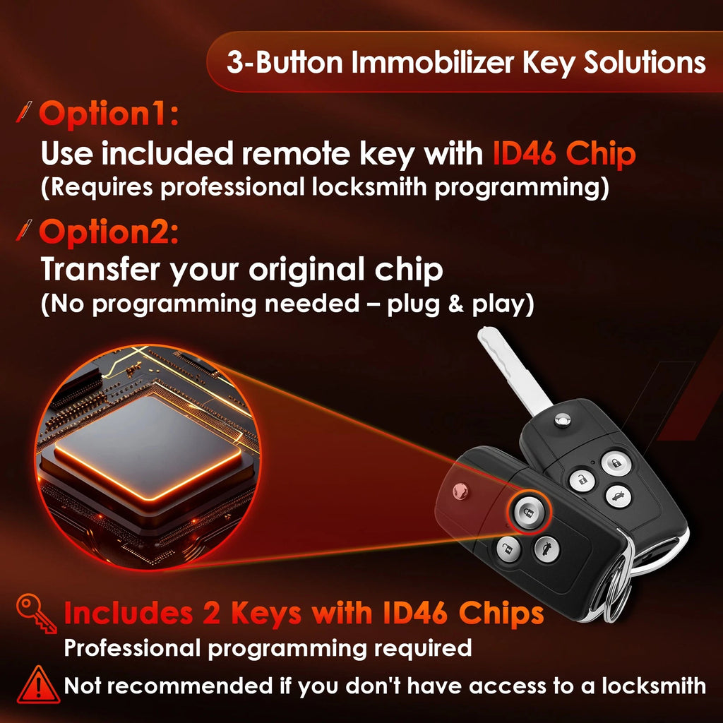 Ignition Switch Lock Cylinder with Remote Keys for Honda Civic (2012-2014)