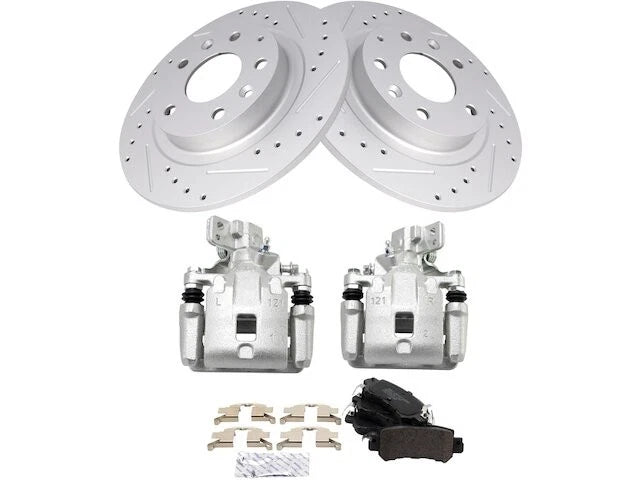 Rear Brake Pad Rotor Caliper Set for Mazda CX-3 (2016–2018) QR346BS