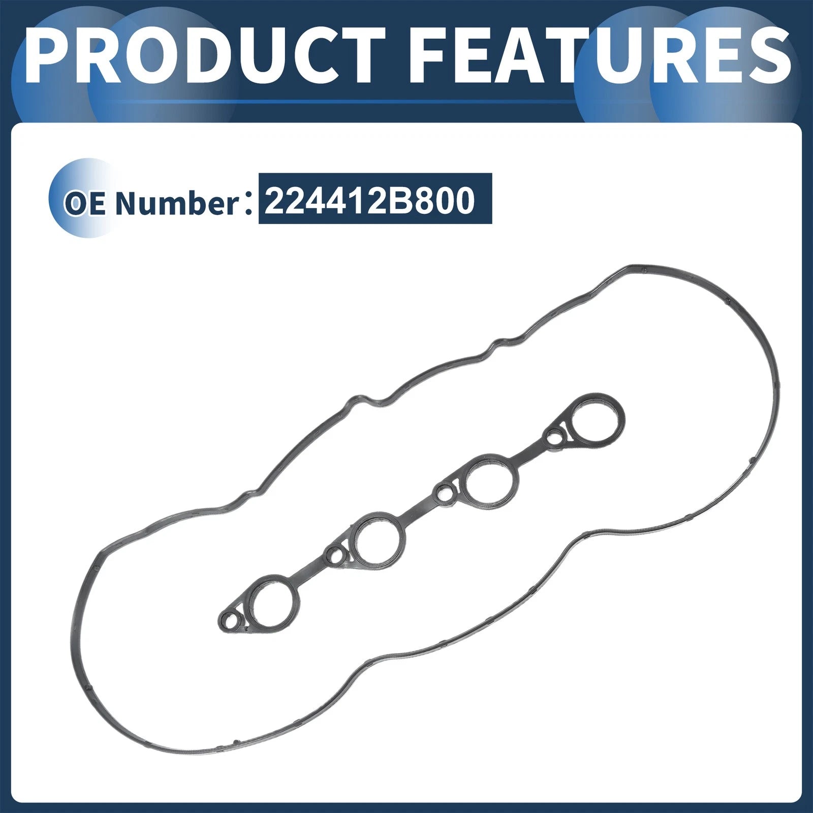 Valve Cover Gasket No. 224412B800 for Hyundai Accent Elantra Kia Rio Soul (2000–2023)