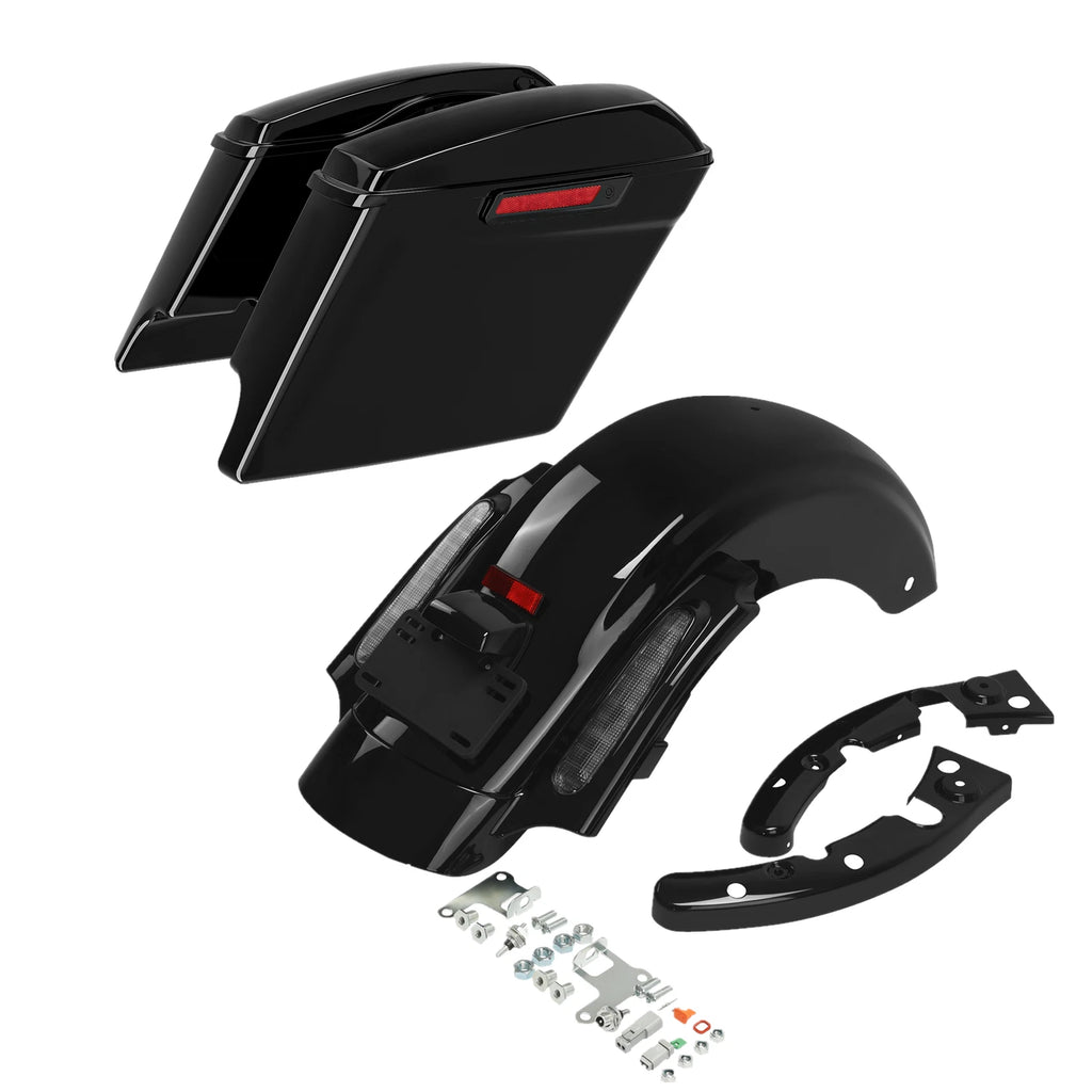5" Stretched Saddlebags & Rear LED Fender for Harley CVO Road Glide (2009–2013)