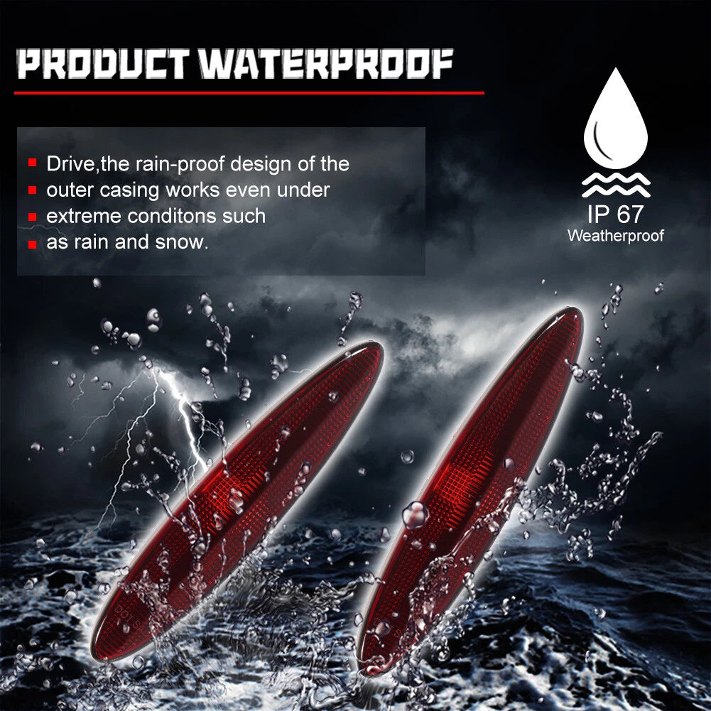 2X Rear Bumper Side Marker Lamp Red Lens for Lexus SC430 (2002–2010)