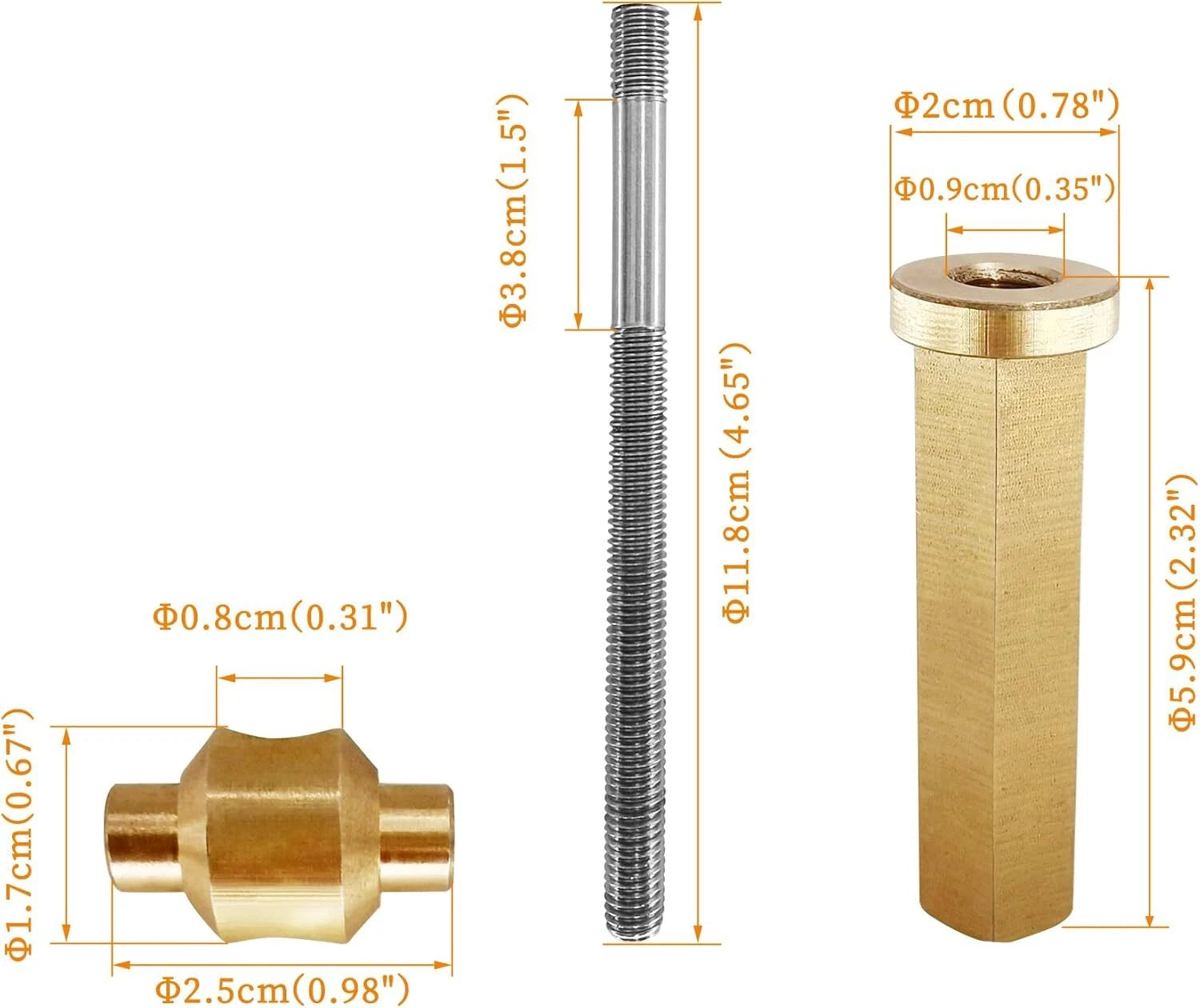 Clamp Ring Knob Assembly w/ Threaded Rod for Zodiac CV CL (R0357500)