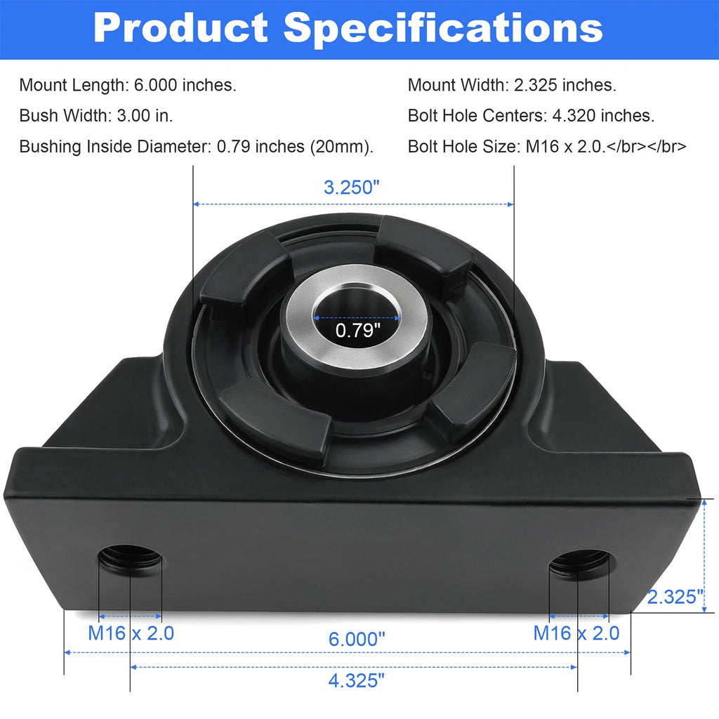 Cabin Mount Bushing for Mack M17530 (M17530, 12052, 2007439, GAFF12052, 20975432, 25076735)
