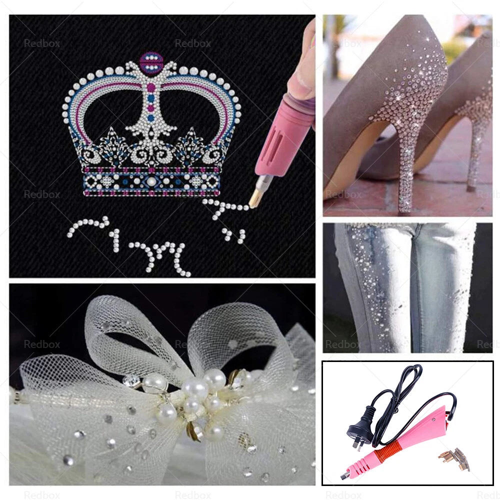 Applicator Wand Heat Gun for Hot Fix Rhinestone Crystal Tool (AU)