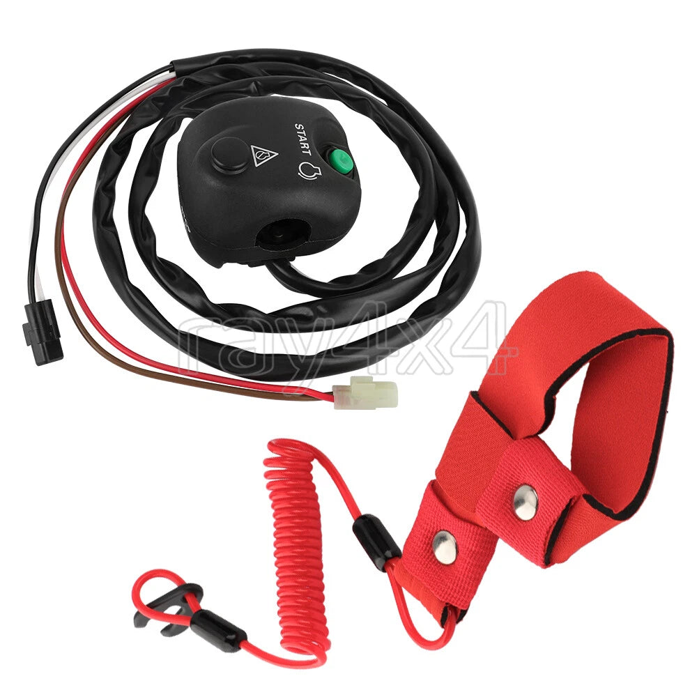 Handlebar Start Stop Switch Box & Safety Lanyard for Yamaha WaveRunner EX (2017–2023)
