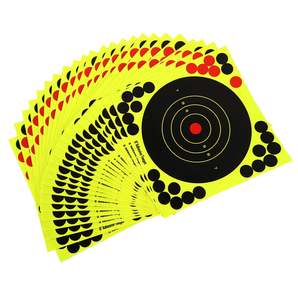 25 Pack Splatter Shooting Targets 8 Inch Paper for Rifle Shooting