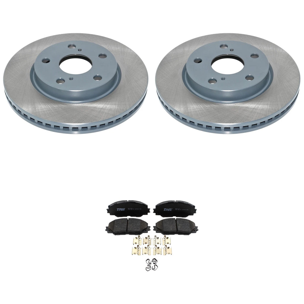 DuraGo Front Rotor & TRW Pro Ceramic Disc Brake Pad Kit for HS250h xB Prius V RAV4 (2010–2018)
