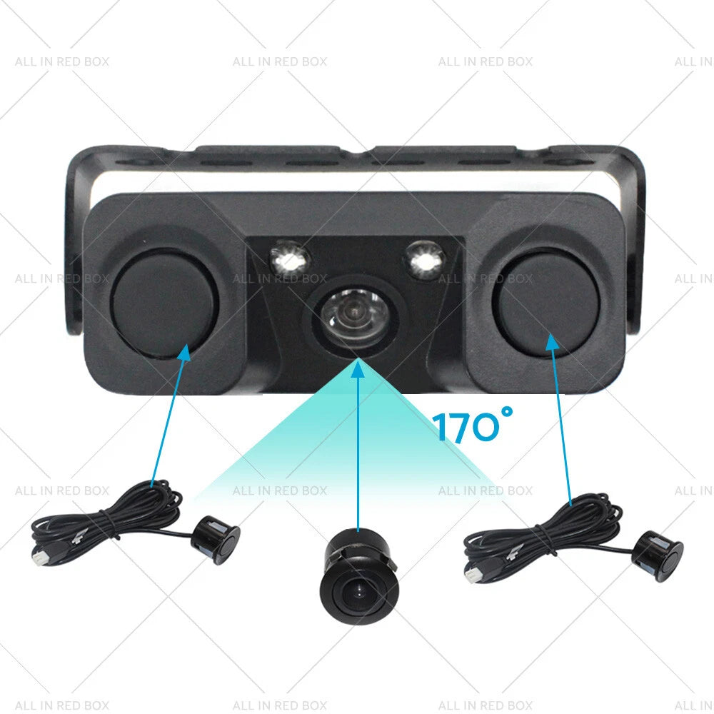 3-in-1 170° Car Reverse Rear View Camera for Universal (2002–2019)