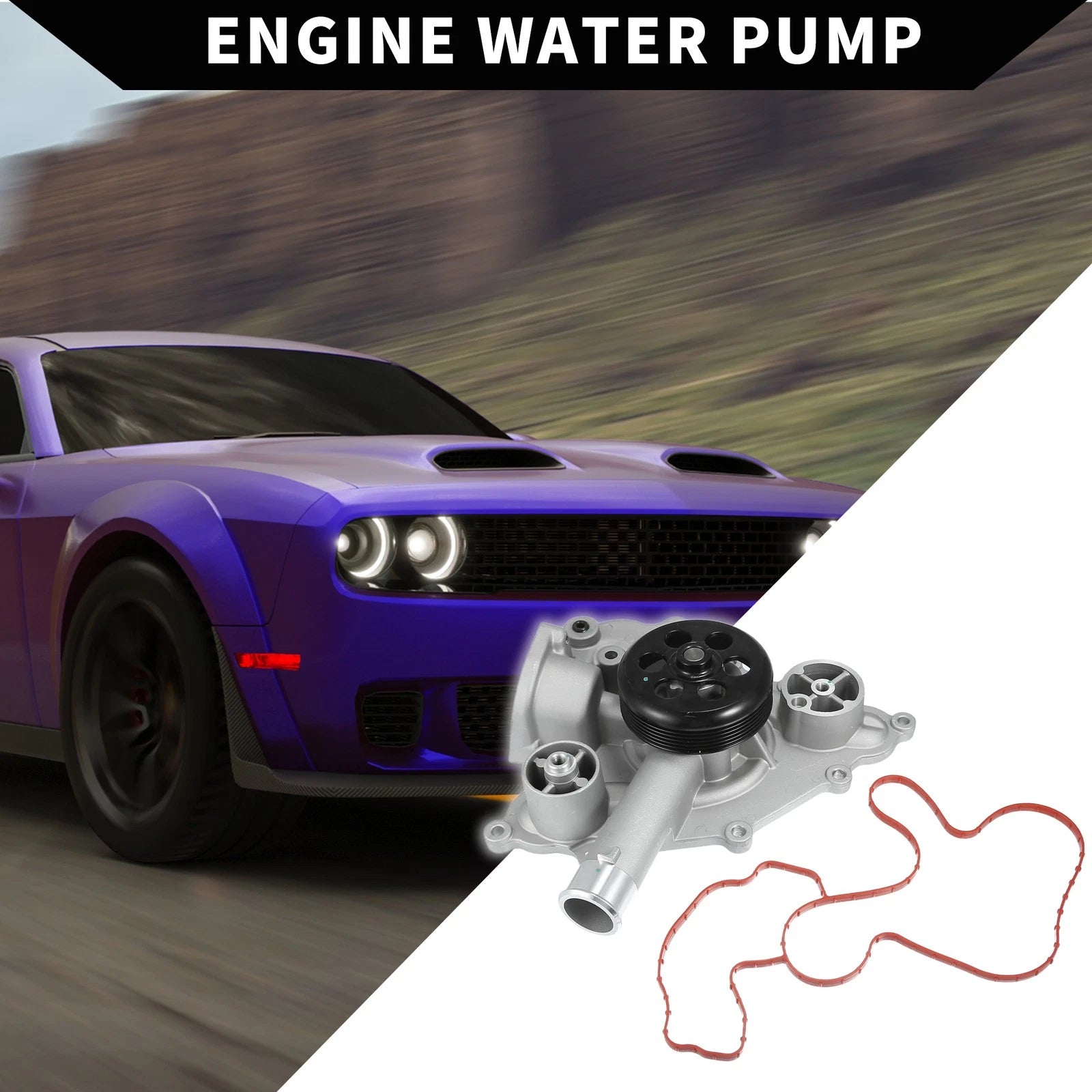 Water Pump for Chrysler 300 (2005–2010) No. 4792838AB with Rubber Band Kit