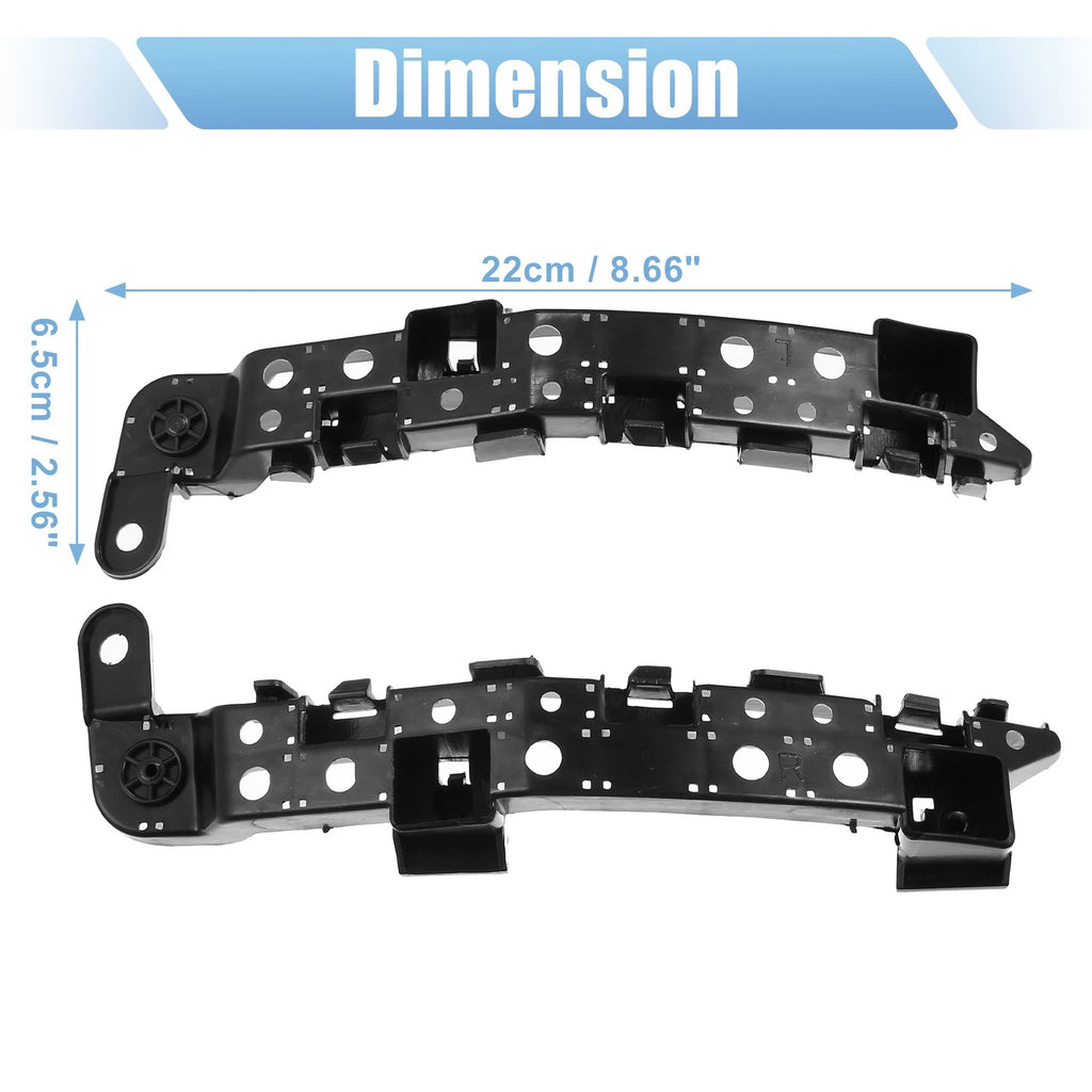 1 Pair Front Bumper Bracket for Honda CR-V (2017) 71198-TLA-A01 Plastic Black