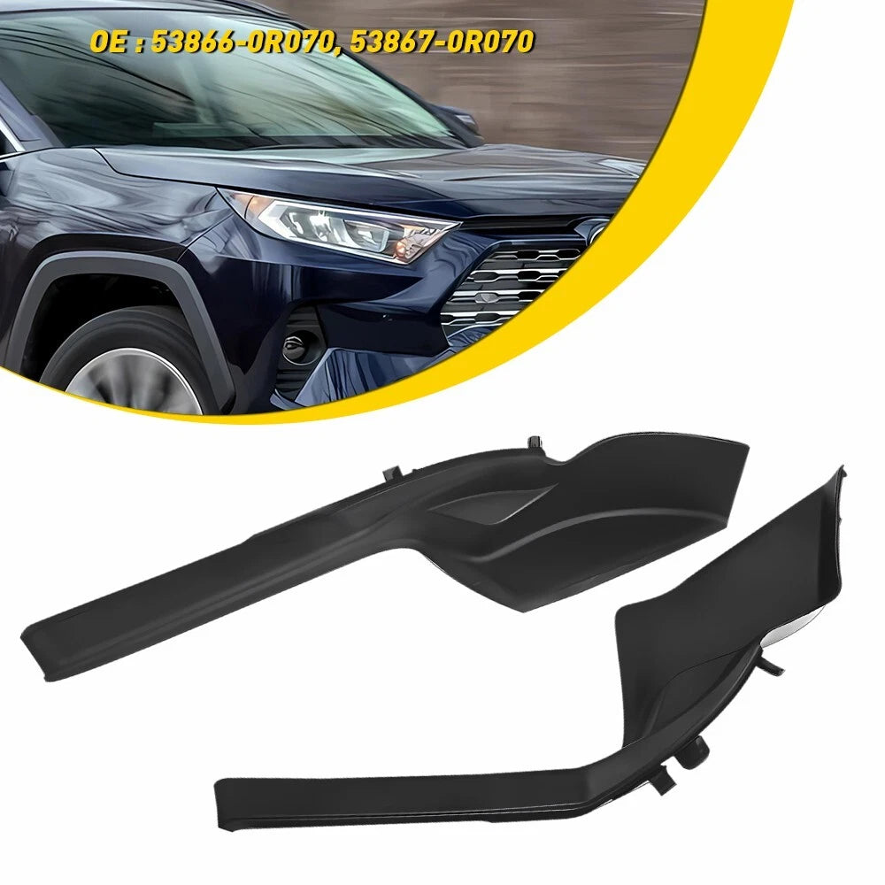 2X Front Wiper Side Cowl Extension Cover for Toyota RAV4 (2019–2020)