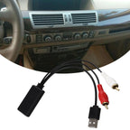 USB Car Audio Adapter with USB Connectors for Universal
