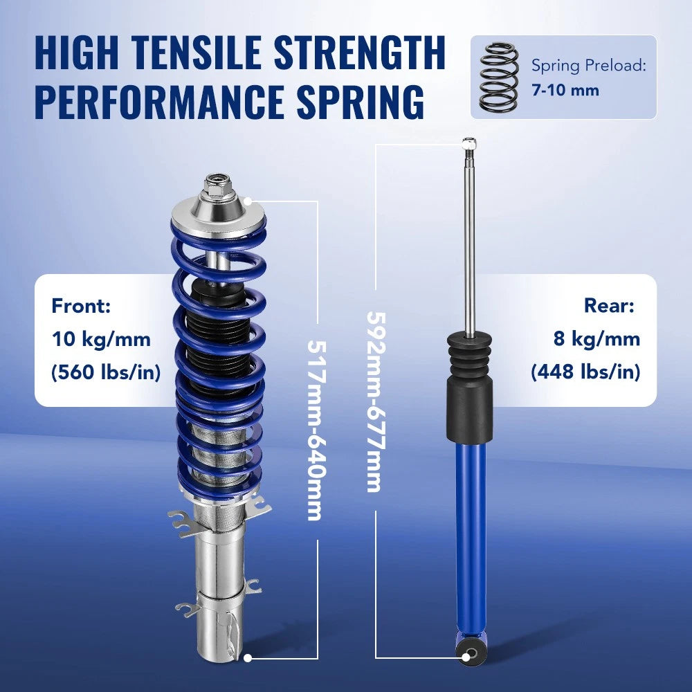 Coilovers Suspension Kit for VW Jetta MK4 (1997–2007)