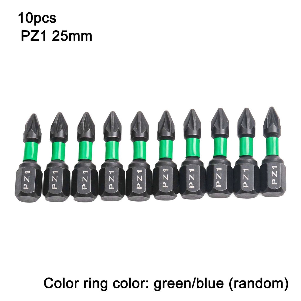 10PC Screwdriver Bits Set for Professional Use - 25mm Alloy Steel Magnetic Tips