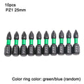 10PC Screwdriver Bits Set for Professional Use - 25mm Alloy Steel Magnetic Tips