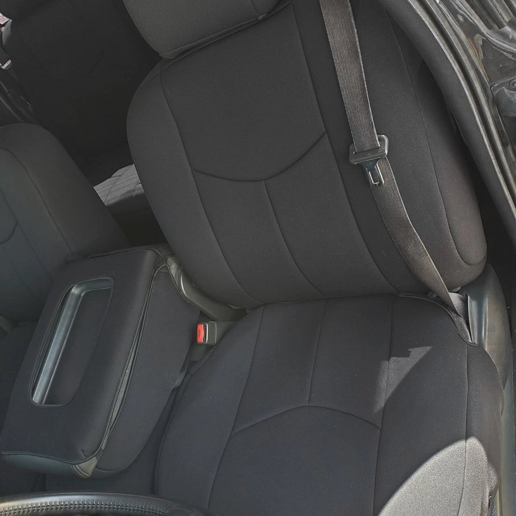 Set of 4 Black Cloth Seat Covers for Chevy Silverado 1500 (1999-2006)