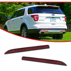 2X Red LED Rear Bumper Reflectors for Ford Explorer (2016–2019)