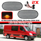 Clear Full LED Side Marker Reflector Light for Benz Sprinter W906 (2006–2018)