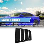 2pcs Rear Window Louvers for Dodge Charger (2011–2021) Air Vent Scoop Shades
