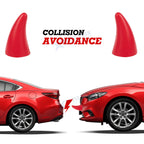 2Pcs Red Devil Bull Horn Antenna Roof Stickers for Car (Front/Rear)