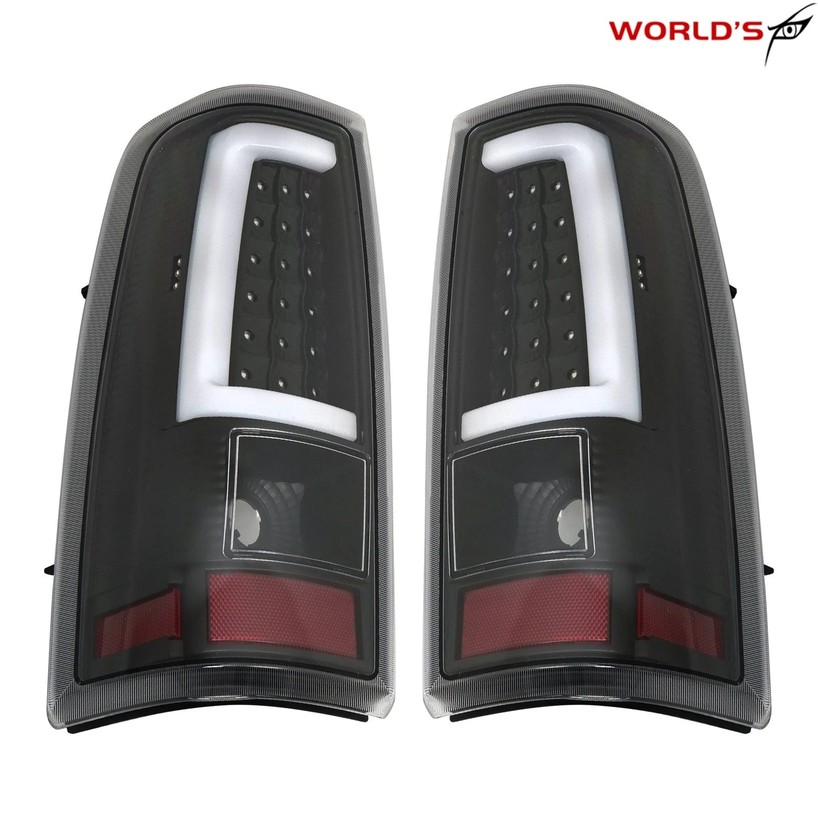 Black LED Tube Tail Lights for Chevy Silverado 1500 2500 3500 (2003–2006)
