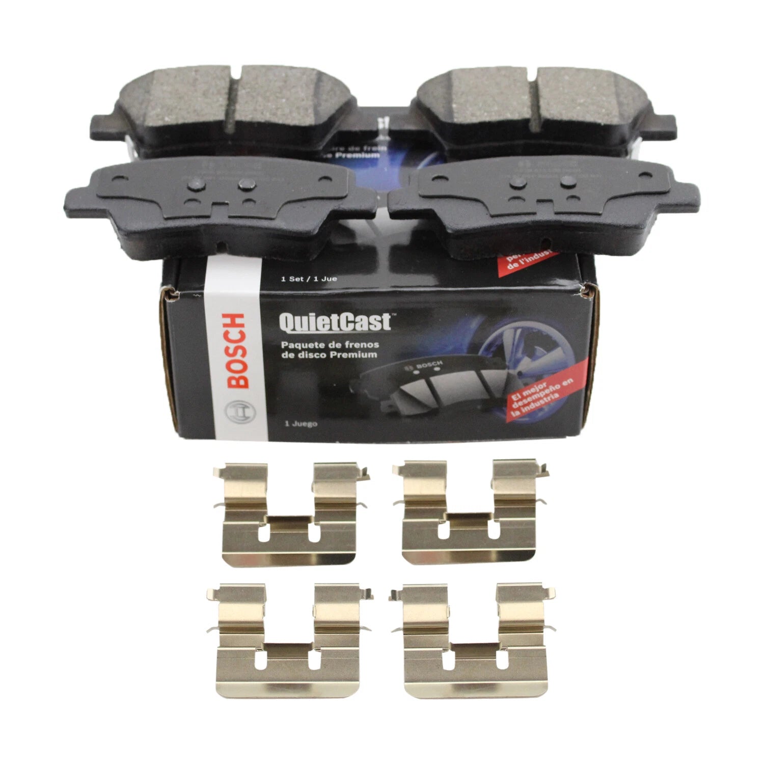 Bosch QuietCast Rear Ceramic Brake Pads for Elantra GT Veloster Forte Koup Soul (2013–2019)