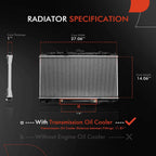 Radiator with Oil Cooler for Nissan Sentra (2002–2006)