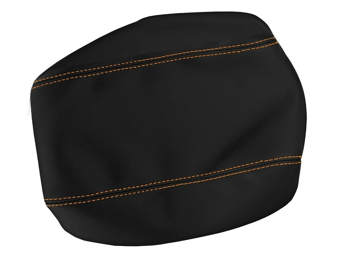 Leather Console Lid Armrest Cover for Toyota 4Runner (1996–2002) Orange Stitch