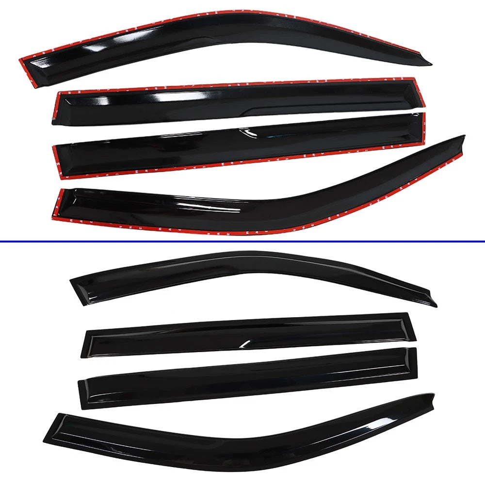 Set of 4 Smoke Tint Window Visors for Toyota Highlander (2001–2007)