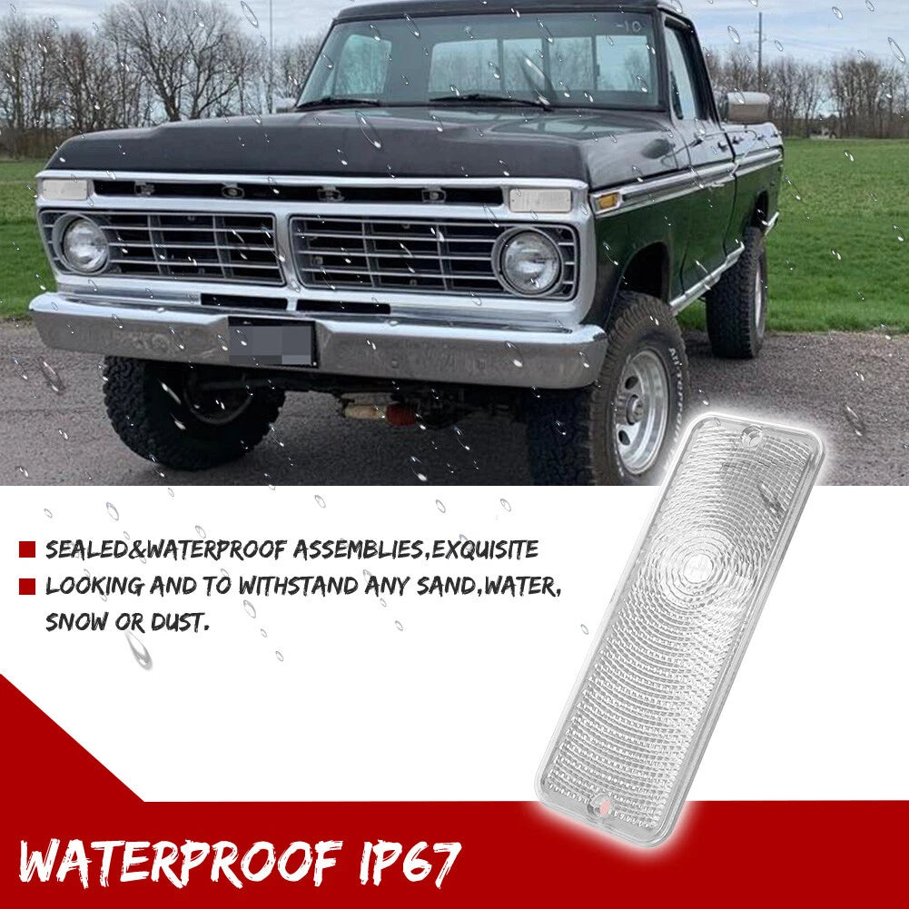 Front Bumper Clear Signal Light Lens for Ford F-100 (1974–1977)