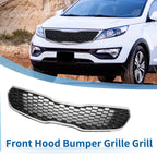 Front Upper Bumper Grille Grill for Kia Forte (2014–2016) No.86350-A7000 Black