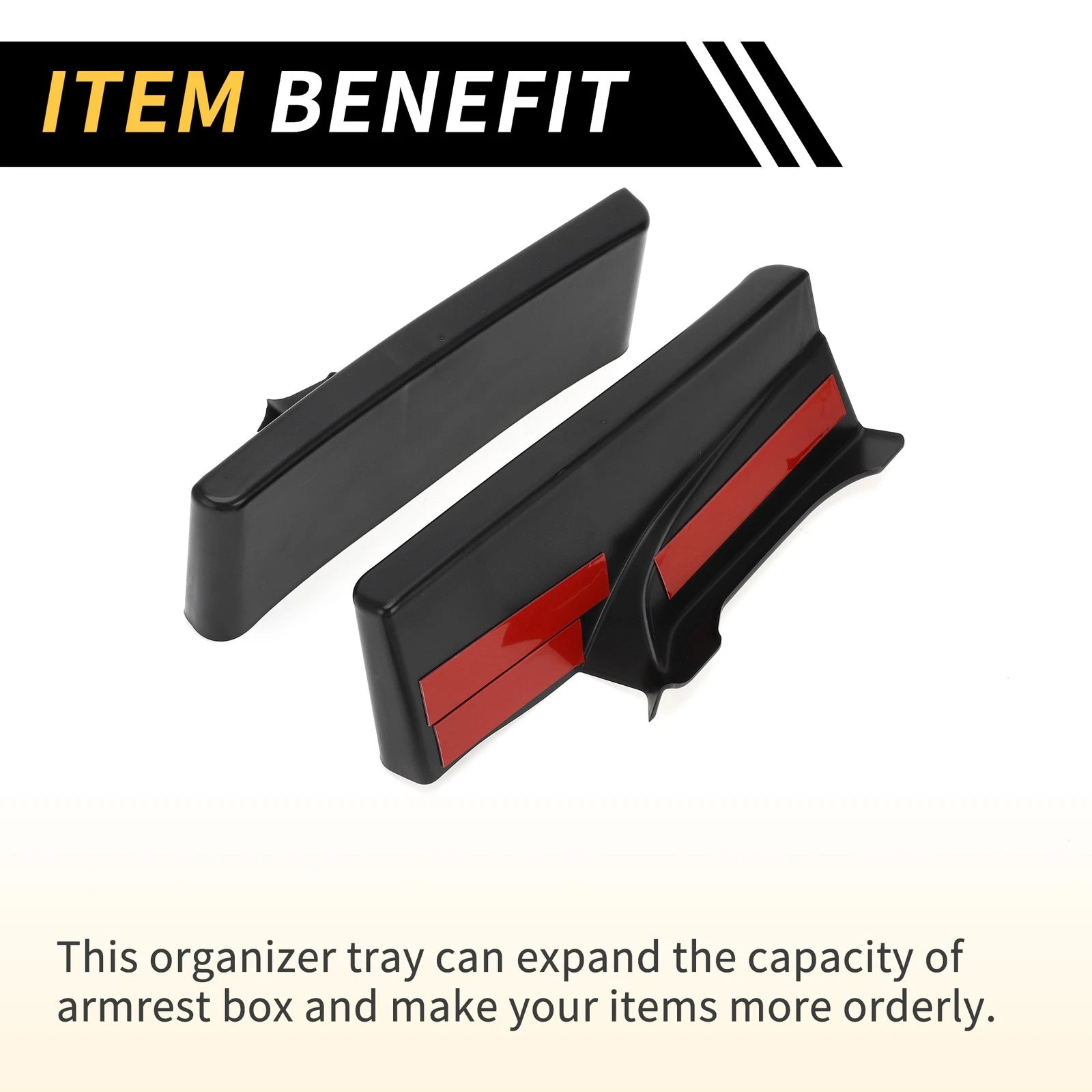 Pair Center Console Side Organizer Insert Tray for Toyota Tacoma (2016–2023)