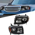 Pair Headlight Assembly for Honda Pilot (2012–2015) Halogen Black