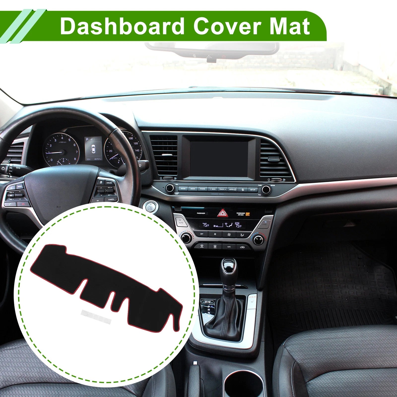 Dashboard Cover for Honda N-ONE (2020–2024) Black Red Anti-Slip