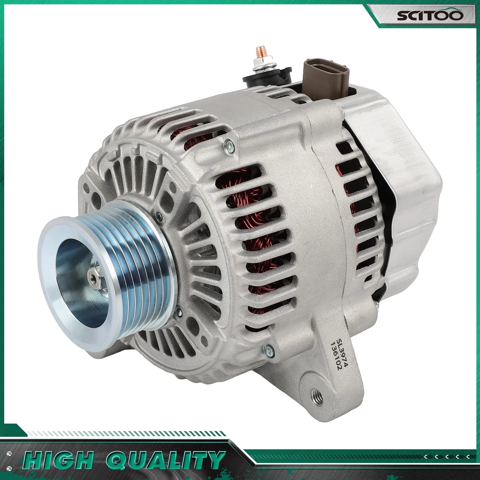 Alternator 90A for Toyota RAV4 (2004–2005) L4 2.4L Manual Trans 13957