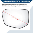 Heated Mirror Glass for Honda Civic (2016–2021) - Left Side Replacement