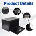 Tool Box for Pickup Truck (30"X18"X18", Black Steel)