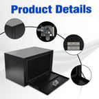 Tool Box for Pickup Truck (30"X18"X18", Black Steel)