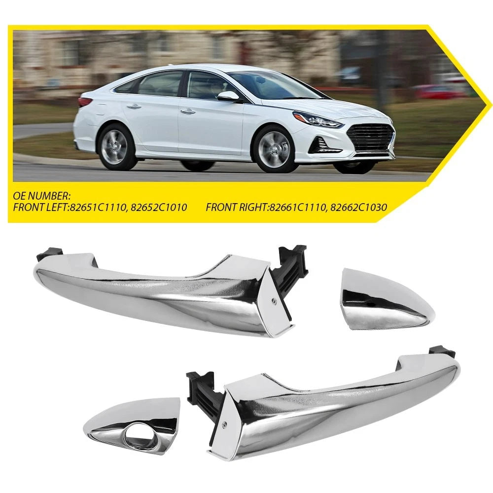 Chrome Exterior Door Handles Set for Hyundai Sonata (2015–2018)