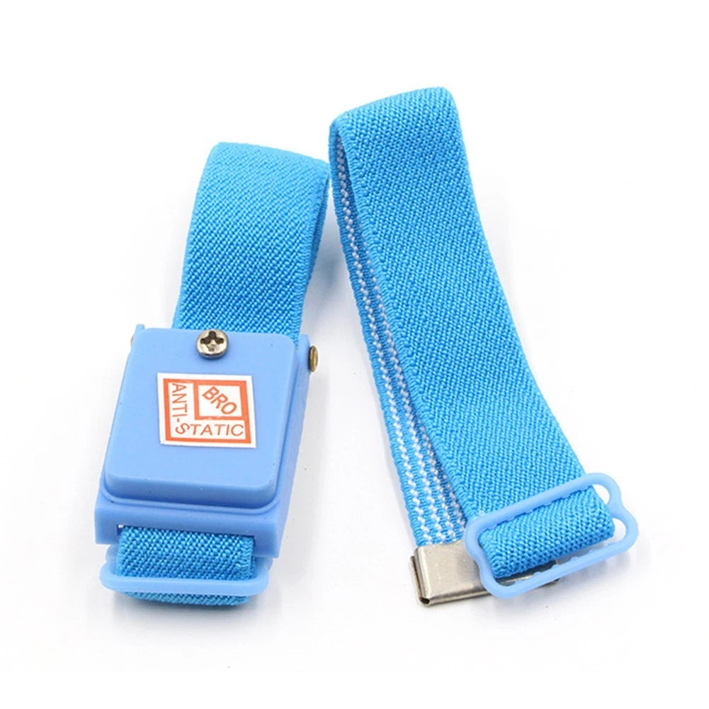 ESD Wrist Strap Adjustable Blue with Discharge Cable for Electronics