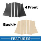 Set of 6 Door Pillar Window Trim for Mitsubishi Pajero (Carbon Fiber)