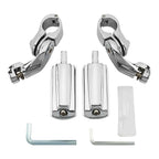 1.25" Short Angled Highway Engine Guards Foot Pegs for Harley Yamaha