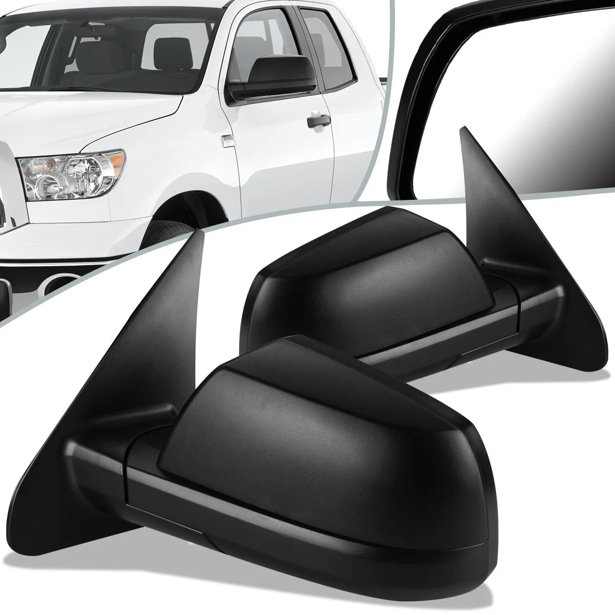 Pair Power Heated Side Door Mirrors for Toyota Tundra (2007–2013) TO1320252 TO1321252