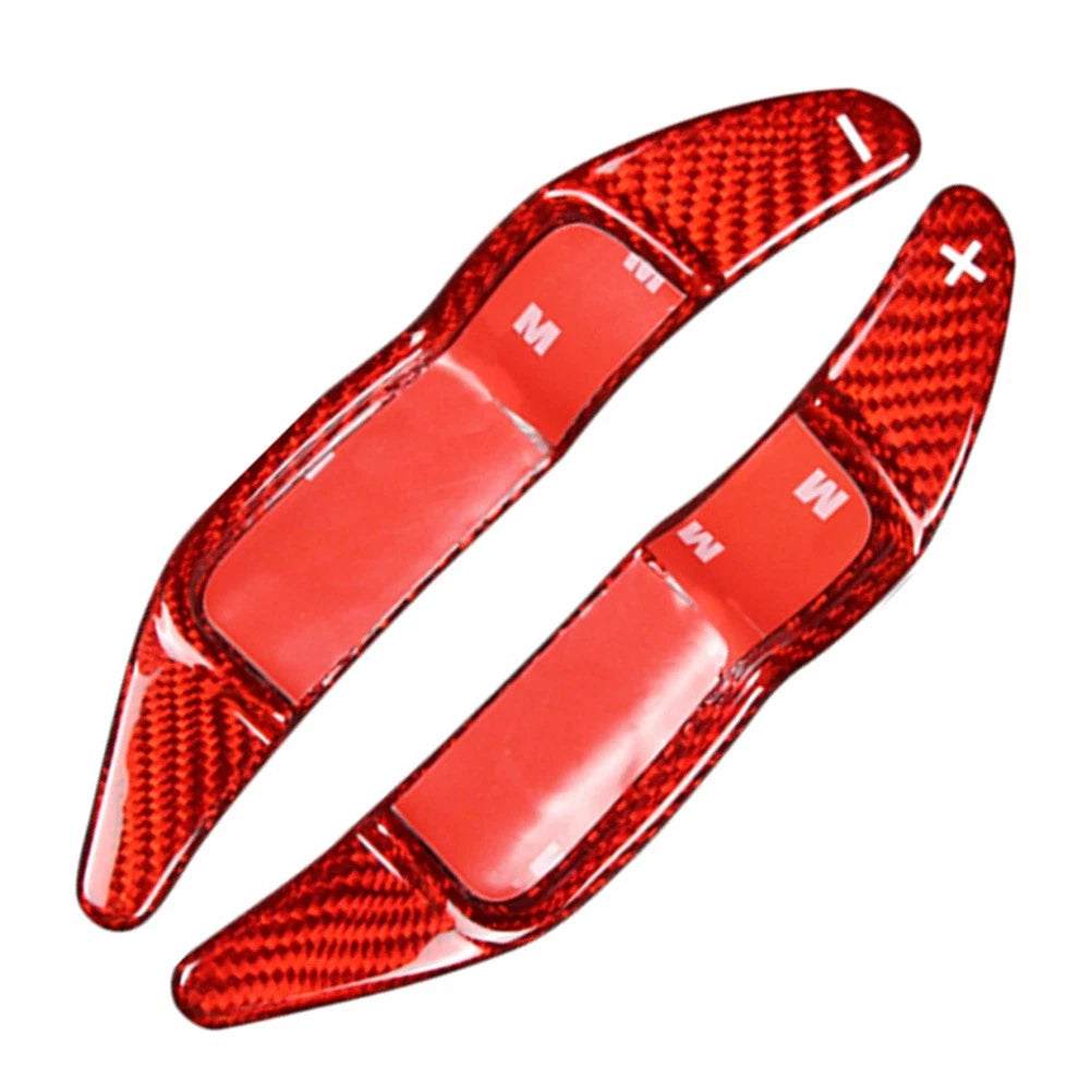 2X Steering Wheel Shift Paddle for Mini R55 R56 R57 R58 R59 R60 (2007–2014) Carbon Fiber Red