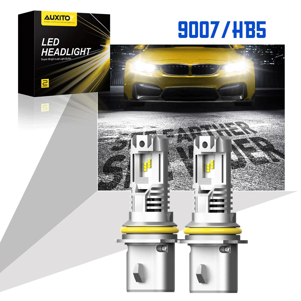 2X 9007 LED Headlight Bulbs for Dodge Ram 1500 2500 3500 (2002–2005)