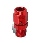 3-AN Female Flare to 1/8" NPT Male Red Aluminum B-Nut Swivel Coupler Fitting