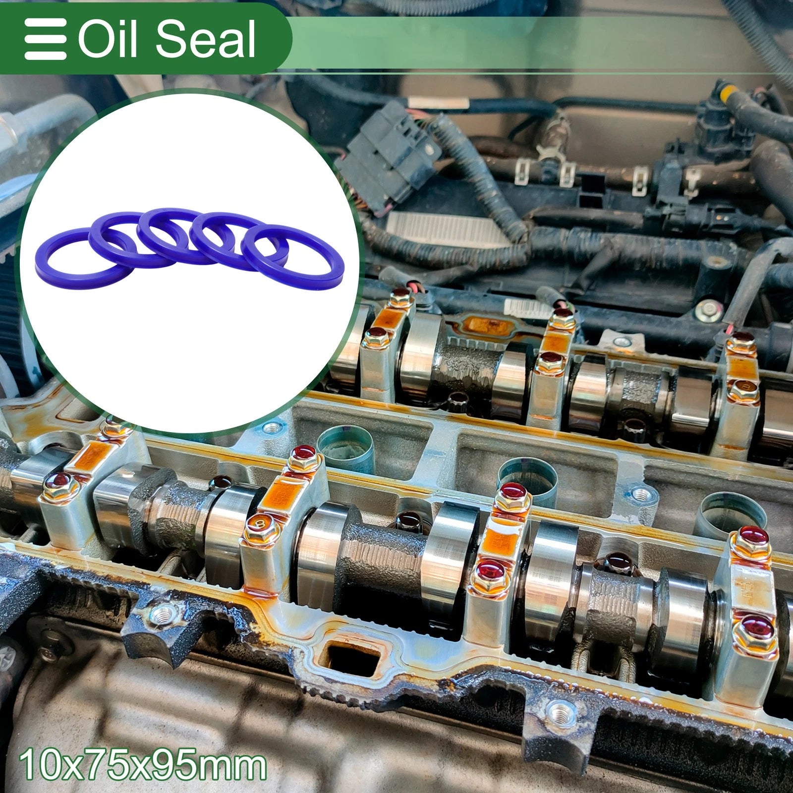Set of 5 Oil Seal Rotary Shaft Seal 75x95x10mm High Pressure for Various Models