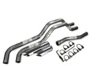 Dual Exhaust for Nissan Titan (2004–2006) 2.5" Same Side Exit Slash Tip