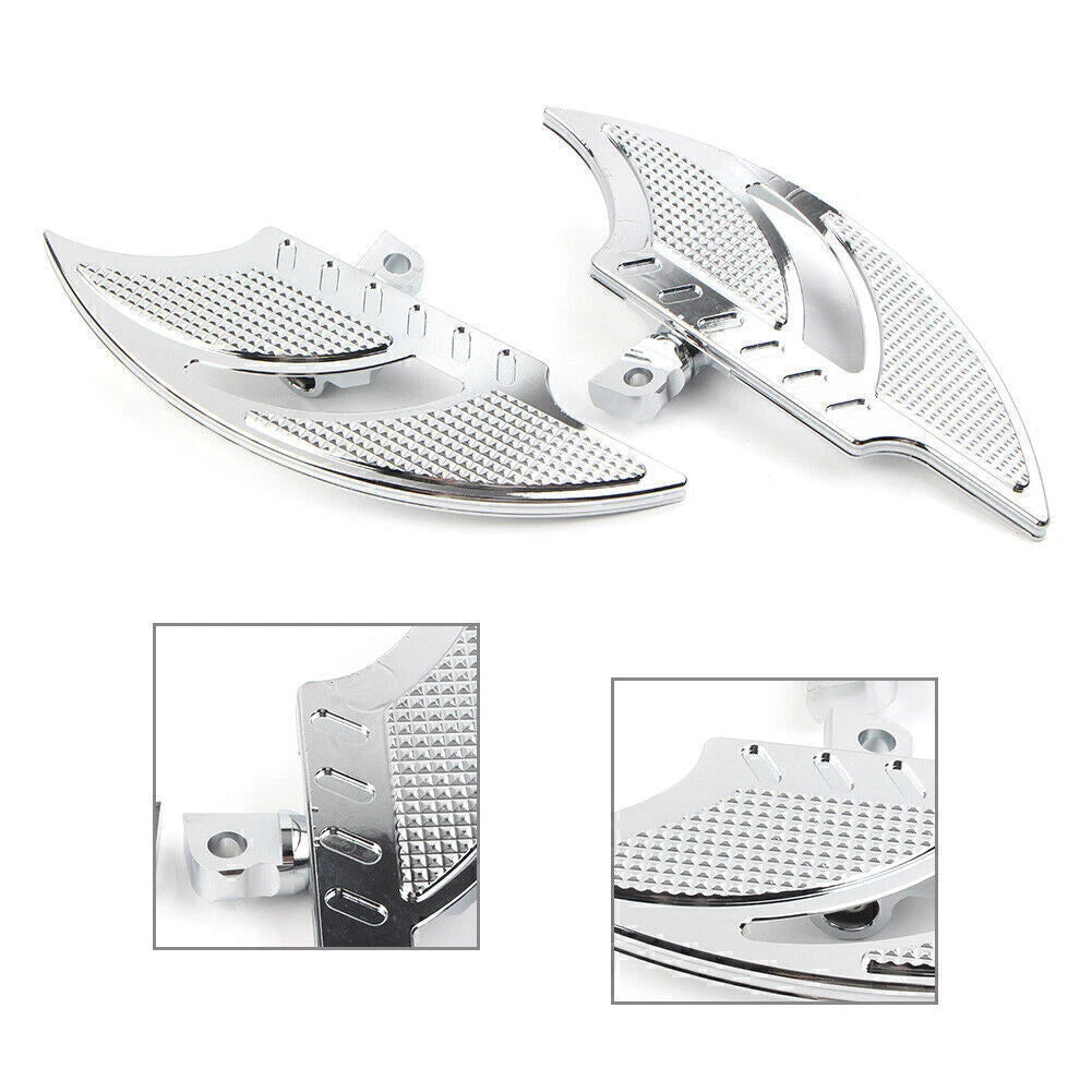 Chrome Male Mount FootPeg Passenger Floorboard for Harley Dyna FXD FLST